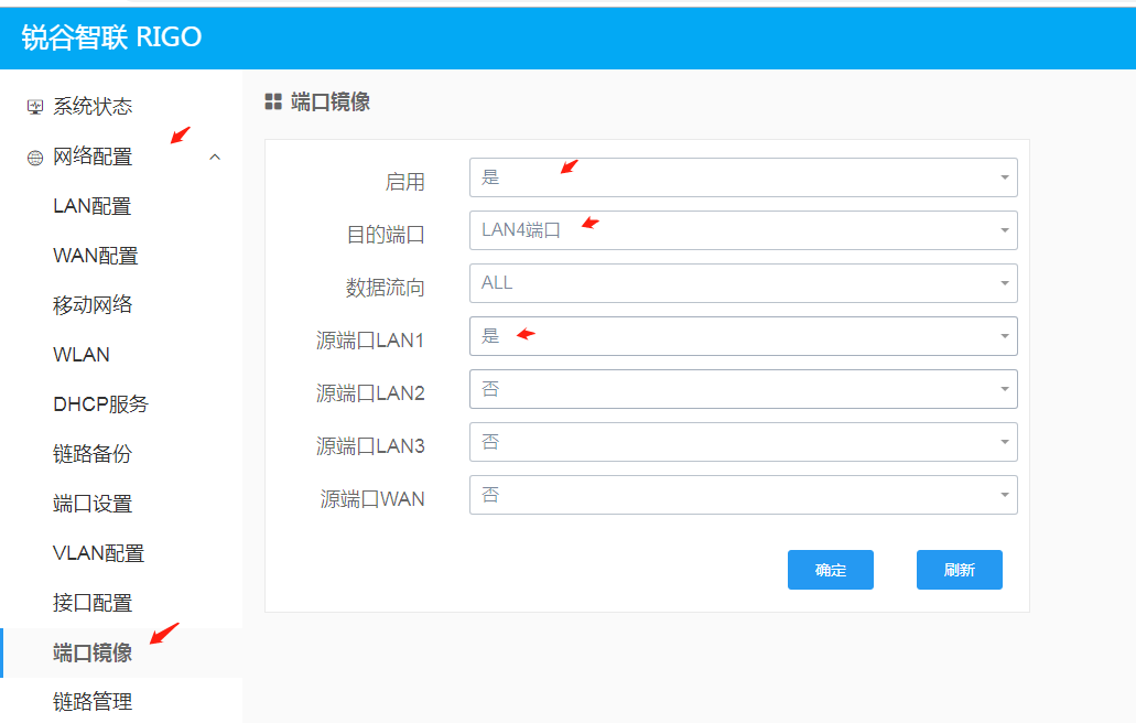 銳谷工業(yè)路由器端口鏡像怎么使用？